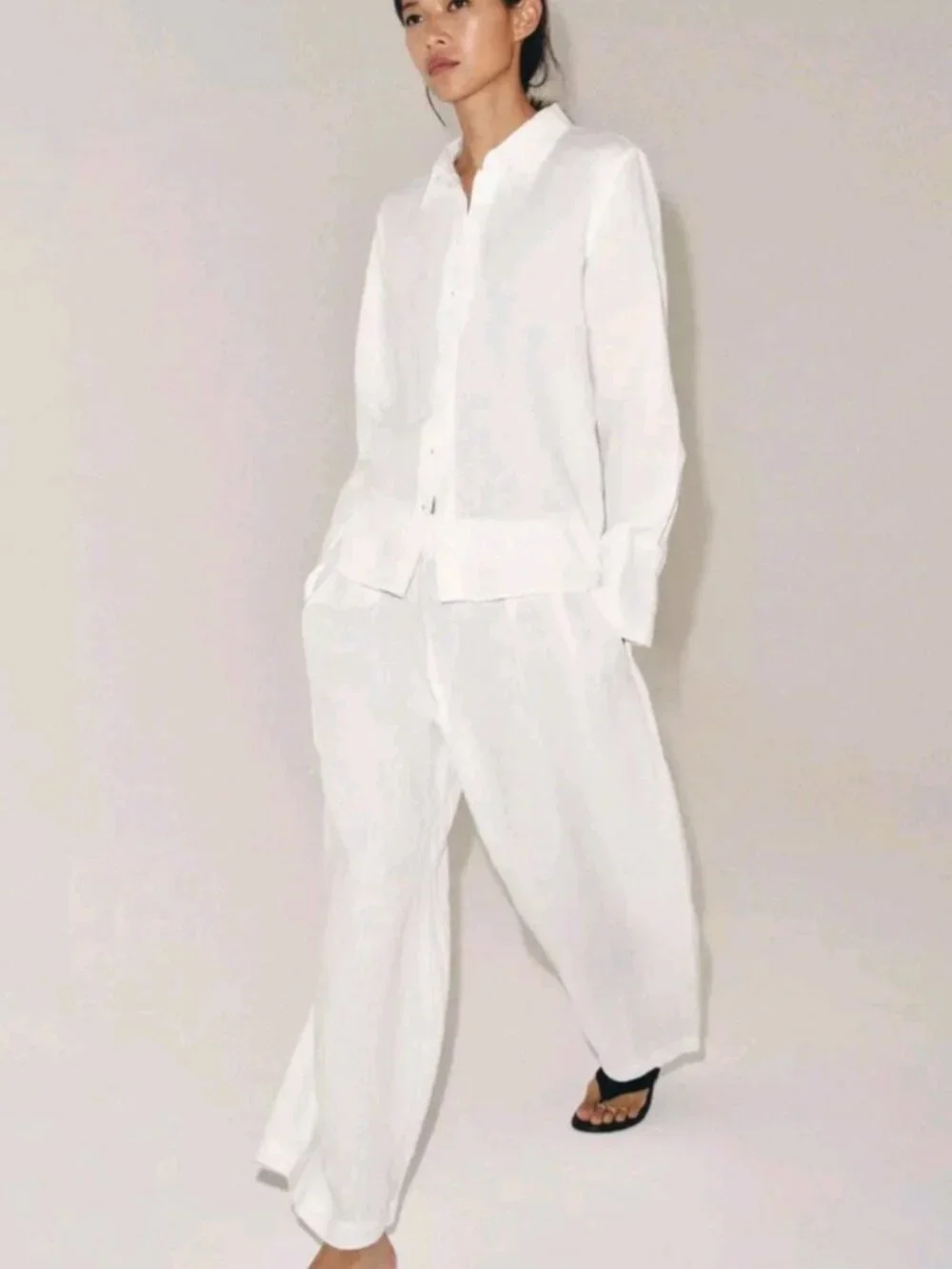 Zara Collection Pleated Linen Pants _ Size M